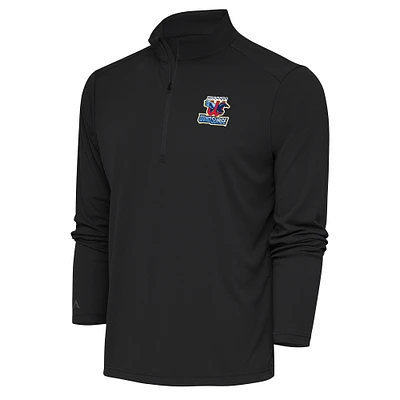 Men's Antigua Charcoal Wichita Wind Surge Tribute Quarter-Zip Pullover Top