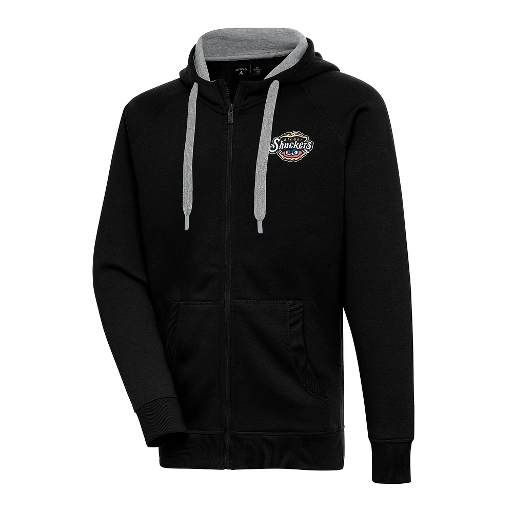 Men's Antigua Biloxi Shuckers Victory Full-Zip Hoodie