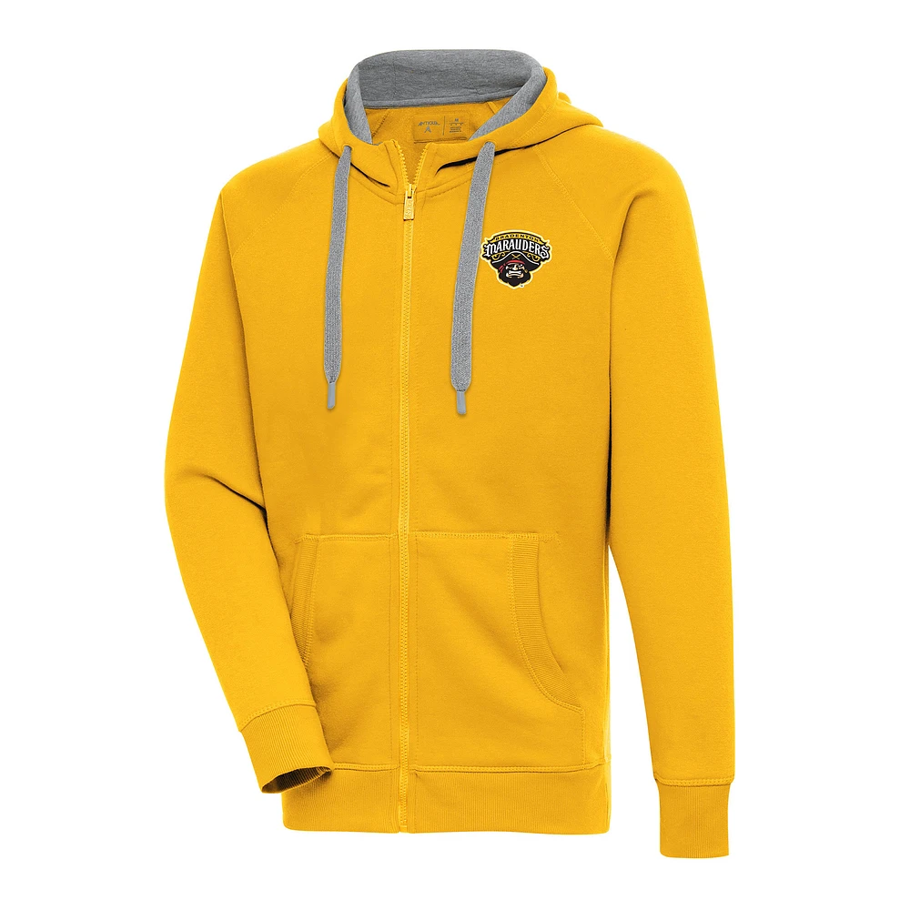 Men's Antigua Gold Bradenton Marauders Victory Full-Zip Hoodie