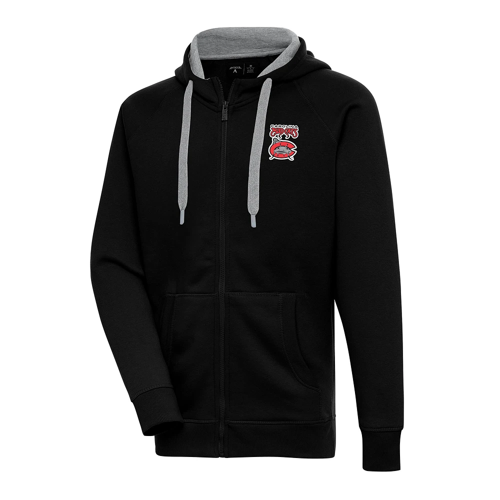 Men's Antigua Carolina Mudcats Victory Full-Zip Hoodie