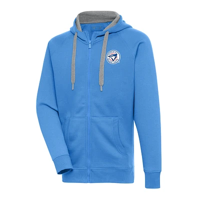 Men's Antigua  Powder Blue Dunedin Jays Victory Full-Zip Hoodie
