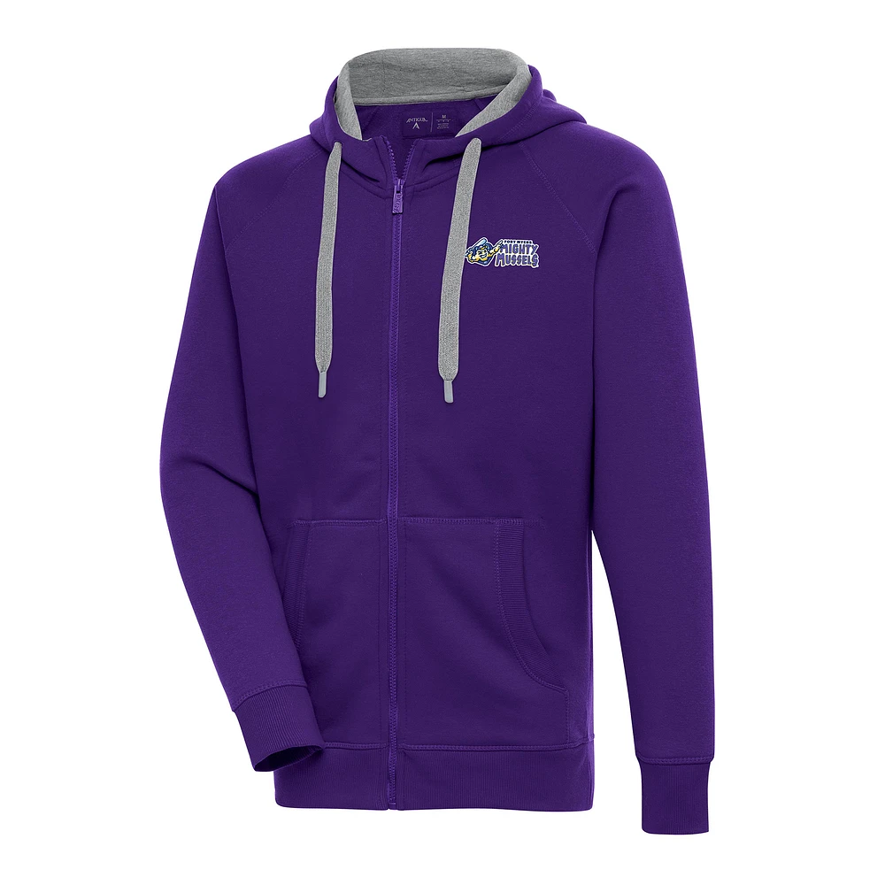 Men's Antigua Fort Myers Mighty Mussels Victory Full-Zip Hoodie