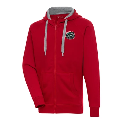 Men's Antigua Great Lakes Loons Victory Full-Zip Hoodie