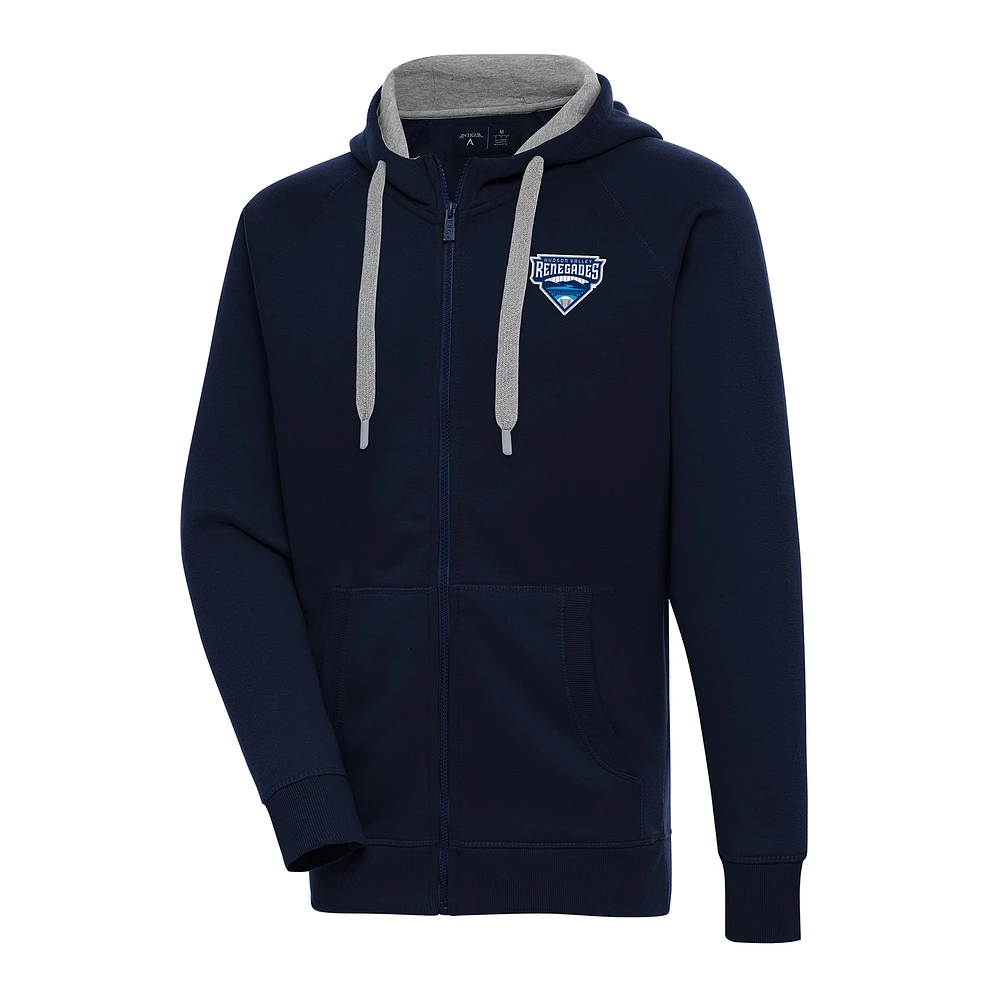 Men's Antigua Navy Hudson Valley Renegades Victory Full-Zip Hoodie