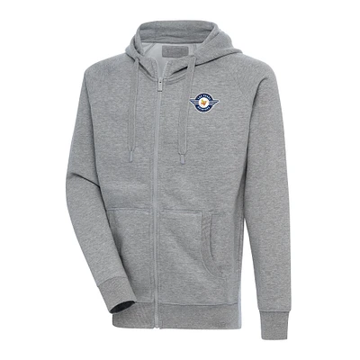 Men's Antigua  Heather Gray Las Vegas Aviators Victory Full-Zip Hoodie