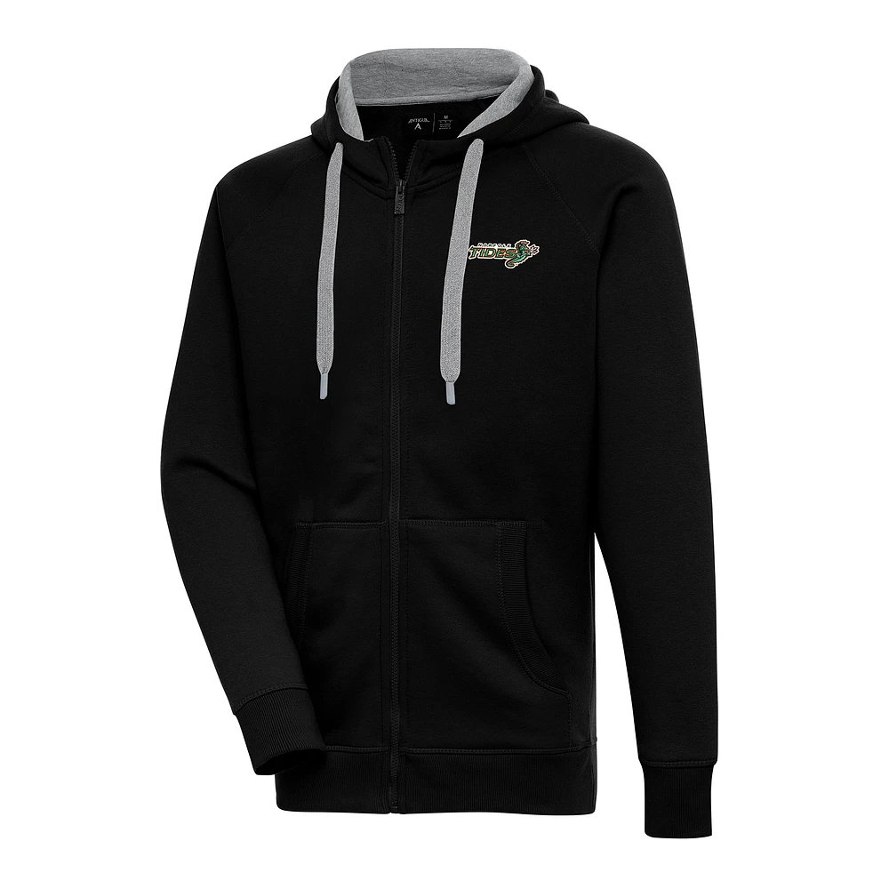 Men's Antigua Norfolk Tides Victory Full-Zip Hoodie