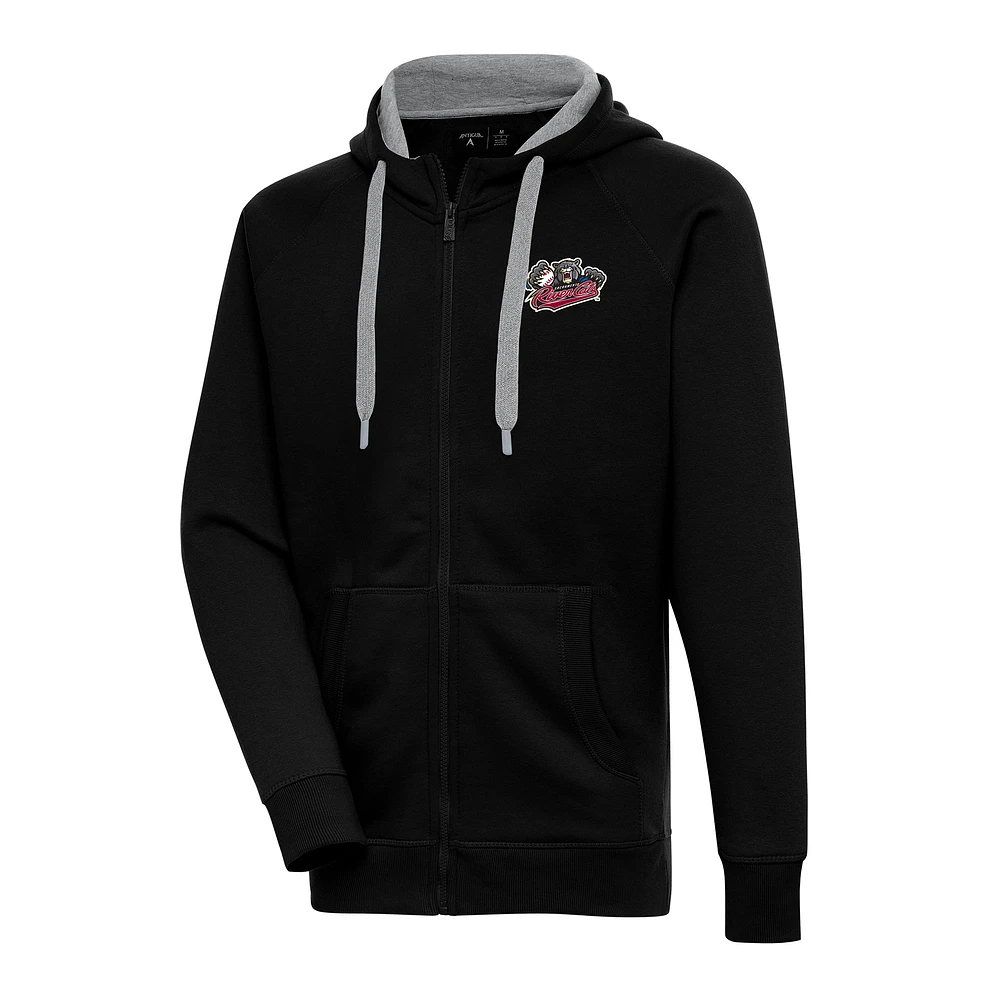 Men's Antigua Black Sacramento River Cats Victory Full-Zip Hoodie