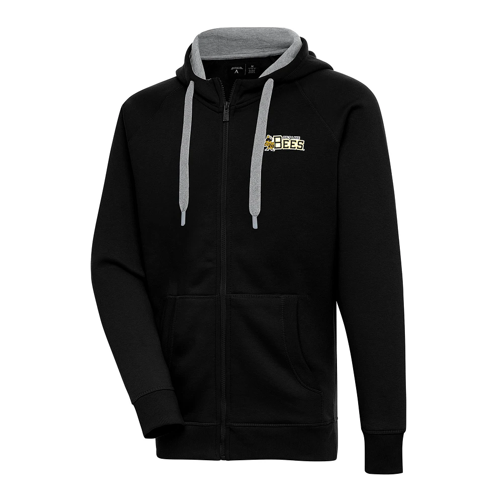 Men's Antigua Salt Lake Bees Victory Full-Zip Hoodie