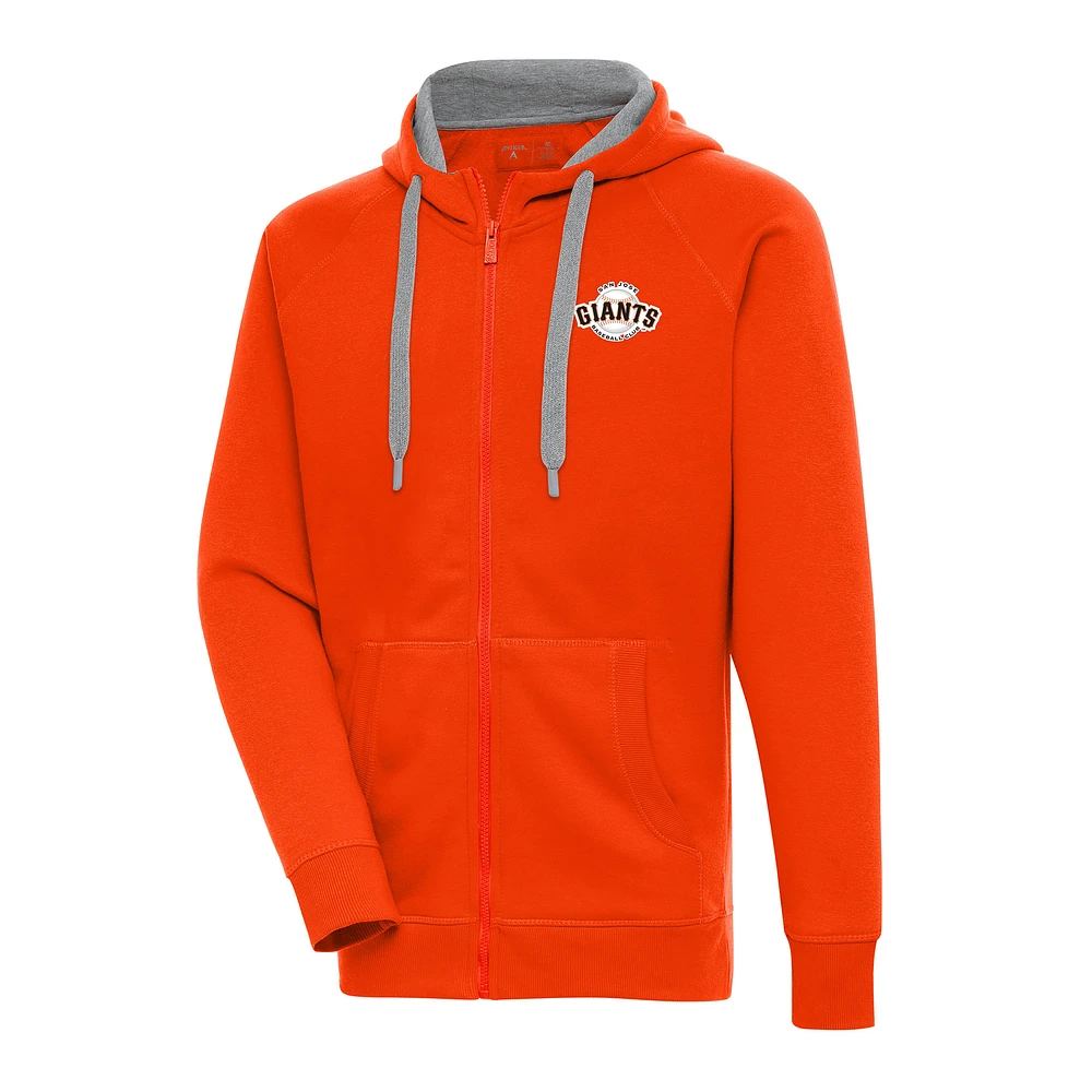 Men's Antigua San Jose Giants Victory Full-Zip Hoodie