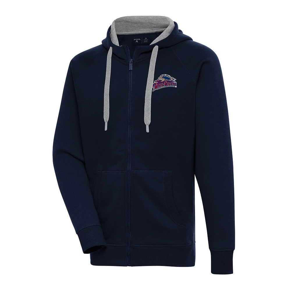 Men's Antigua Navy Scranton Wilkes-Barre RailRiders Victory Full-Zip Hoodie