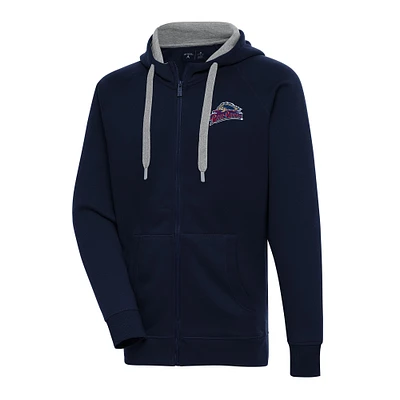 Men's Antigua Navy Scranton Wilkes-Barre RailRiders Victory Full-Zip Hoodie