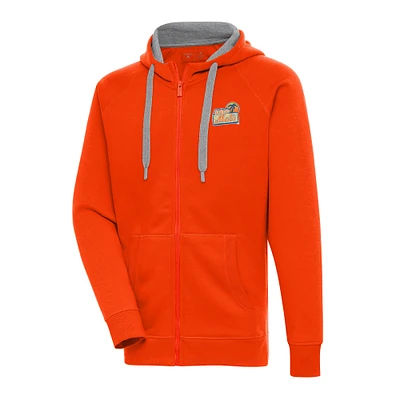 Men's Antigua Orange St. Lucie Mets Victory Full-Zip Hoodie
