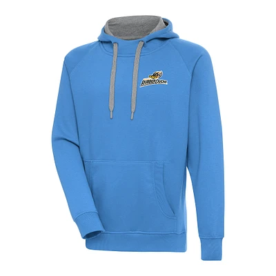 Men's Antigua  Powder Blue Akron RubberDucks Victory Pullover Hoodie