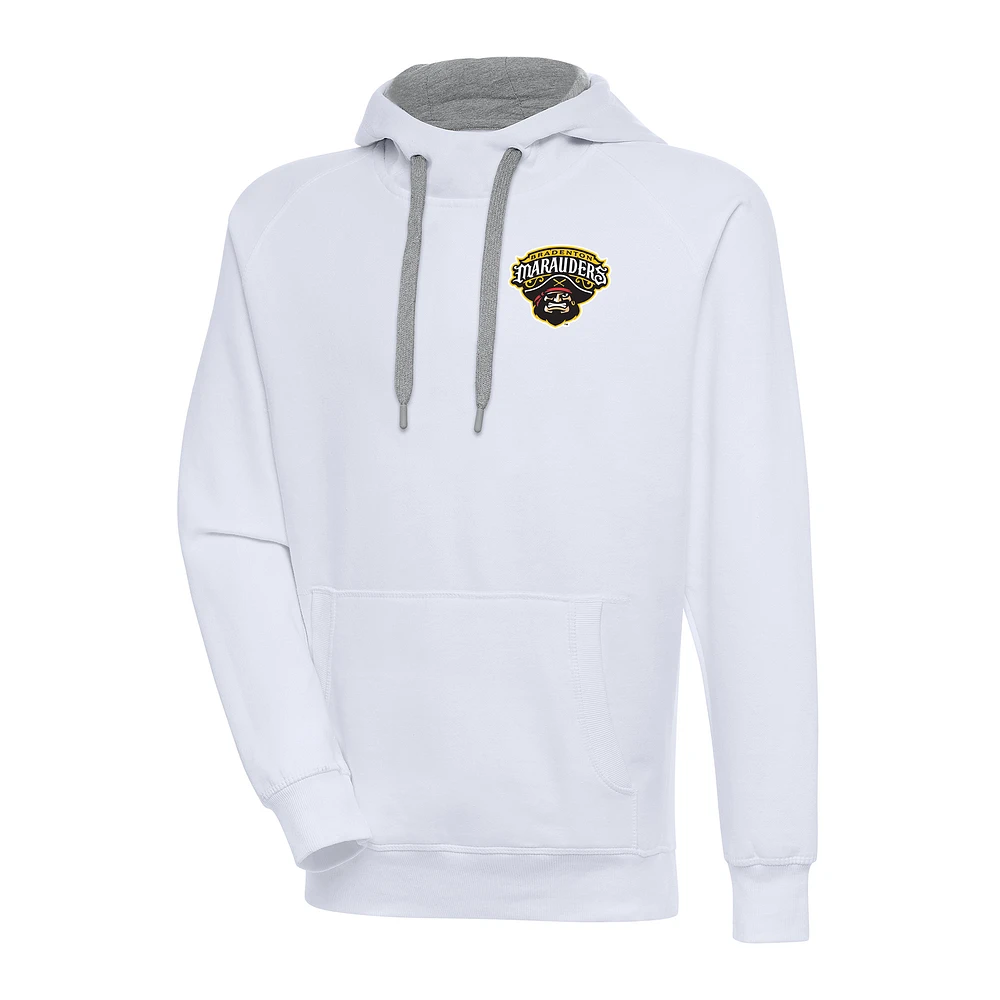 Men's Antigua White Bradenton Marauders Victory Pullover Hoodie