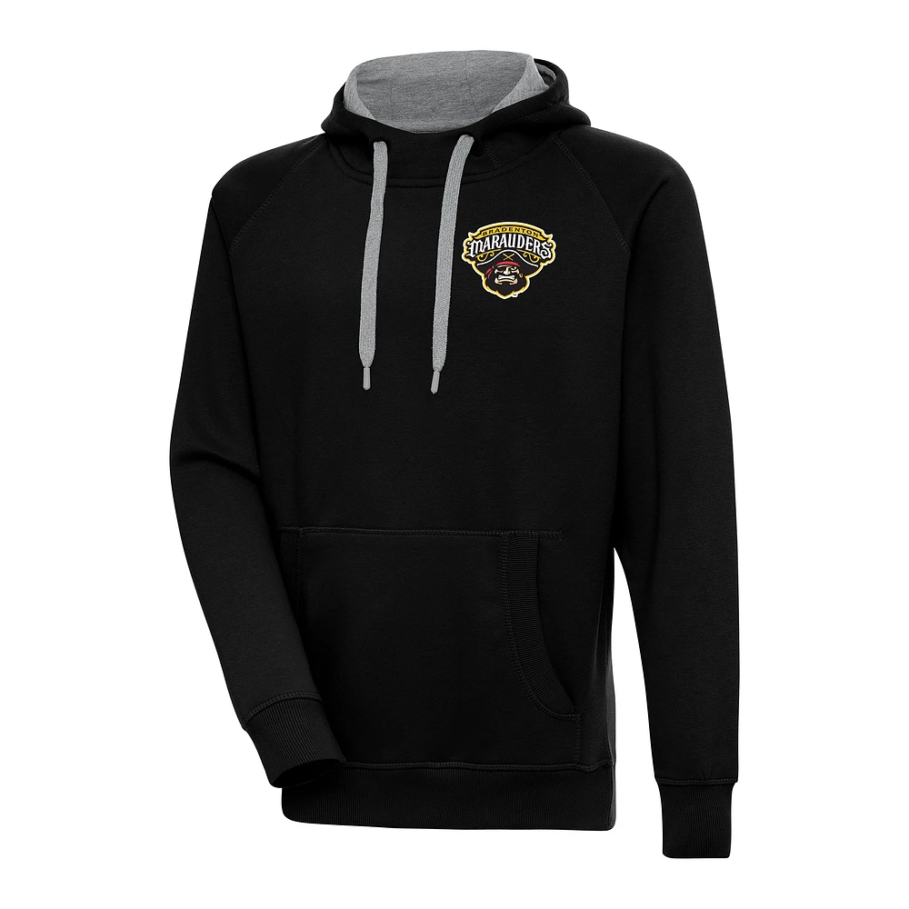 Men's Antigua Black Bradenton Marauders Victory Pullover Hoodie