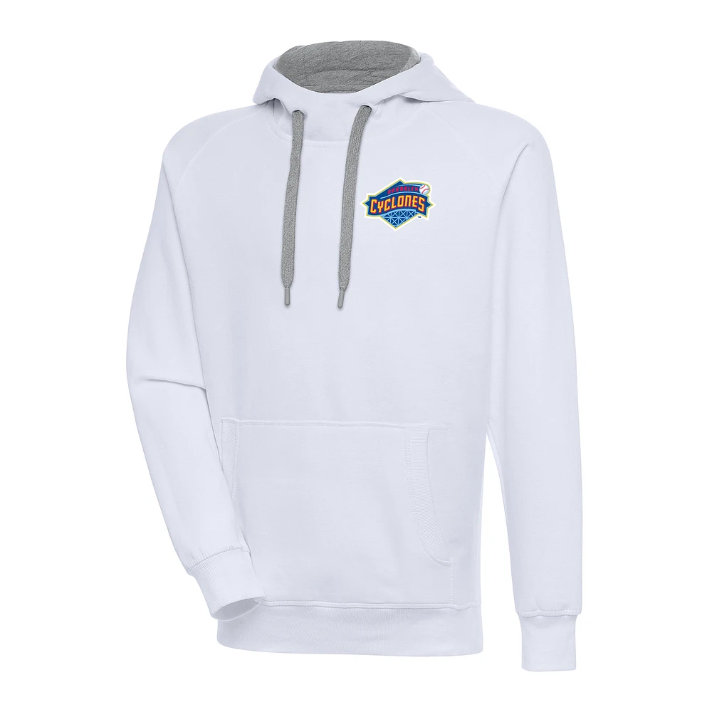 Men's Antigua White Brooklyn Cyclones Victory Pullover Hoodie