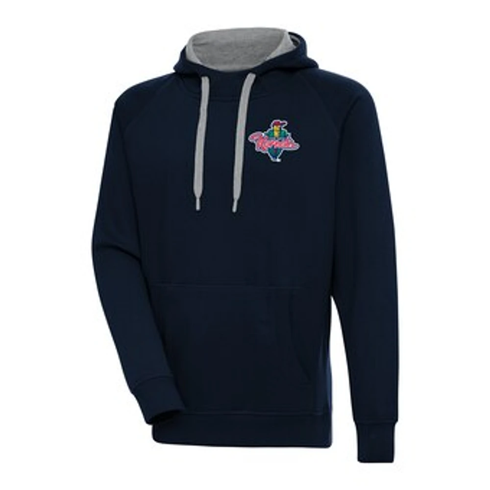 Men's Antigua Navy Cedar Rapids Kernels Victory Pullover Hoodie
