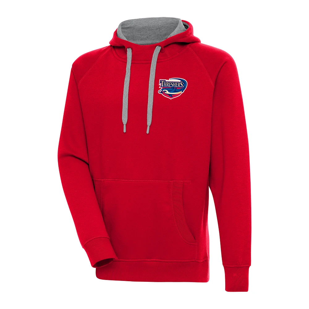 Men's Antigua Red Clearwater Threshers Victory Pullover Hoodie