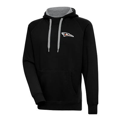 Men's Antigua Black Delmarva Shorebirds Victory Pullover Hoodie