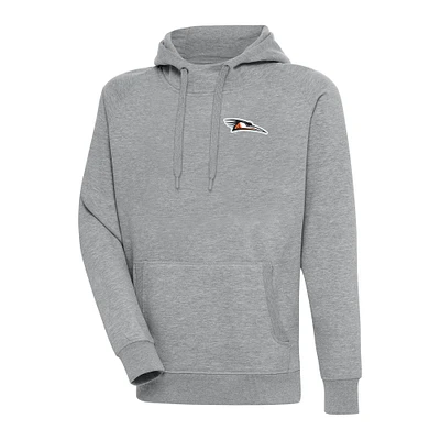 Men's Antigua Heather Gray Delmarva Shorebirds Victory Pullover Hoodie