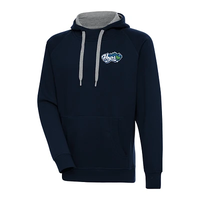 Men's Antigua Navy Hillsboro Hops Victory Pullover Hoodie