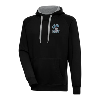 Men's Antigua Black Jupiter Hammerheads Victory Pullover Hoodie