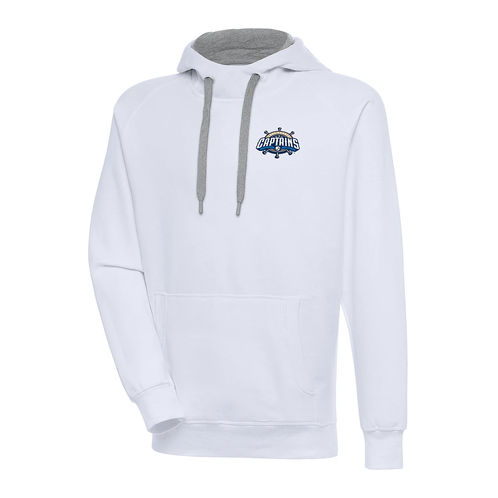 Men's Antigua White Lake County Captains Victory Pullover Hoodie