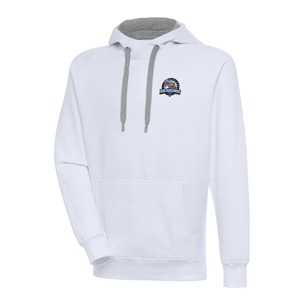 Men's Antigua White Midland Rockhounds Victory Pullover Hoodie