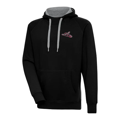 Men's Antigua Black Richmond Flying Squirrels Victory Pullover Hoodie