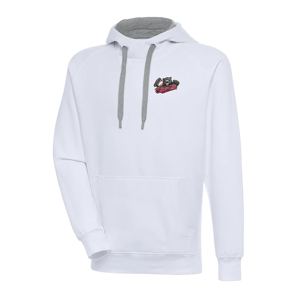 Men's Antigua White Sacramento River Cats Victory Pullover Hoodie