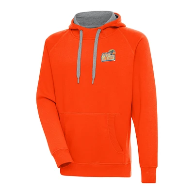 Men's Antigua Orange St. Lucie Mets Victory Pullover Hoodie