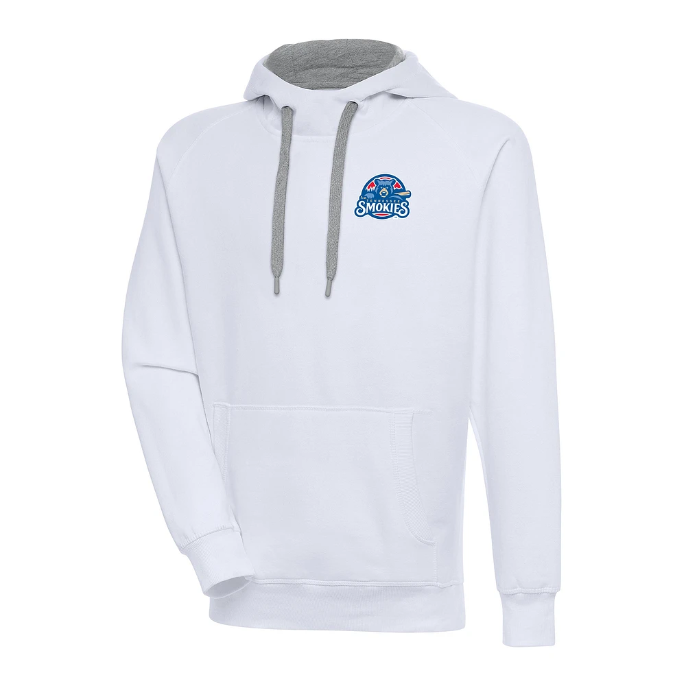 Men's Antigua White Tennessee Smokies Victory Pullover Hoodie