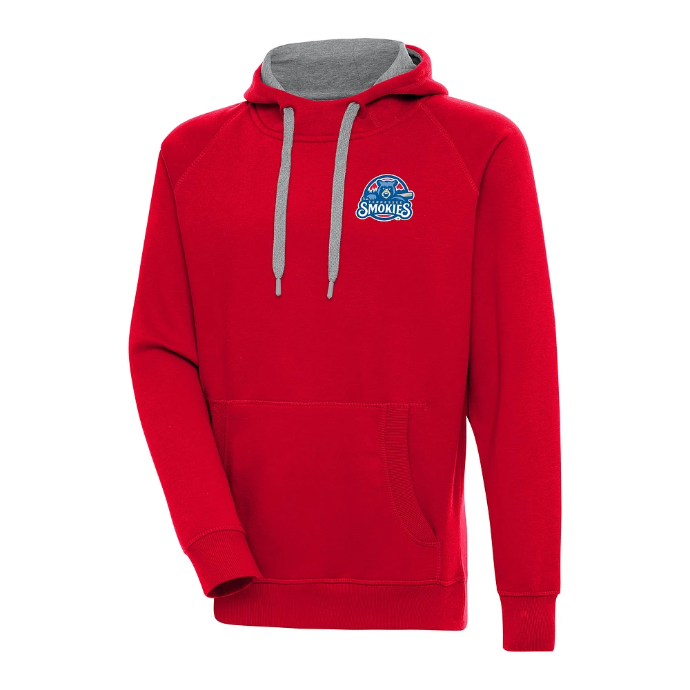 Men's Antigua Red Tennessee Smokies Victory Pullover Hoodie