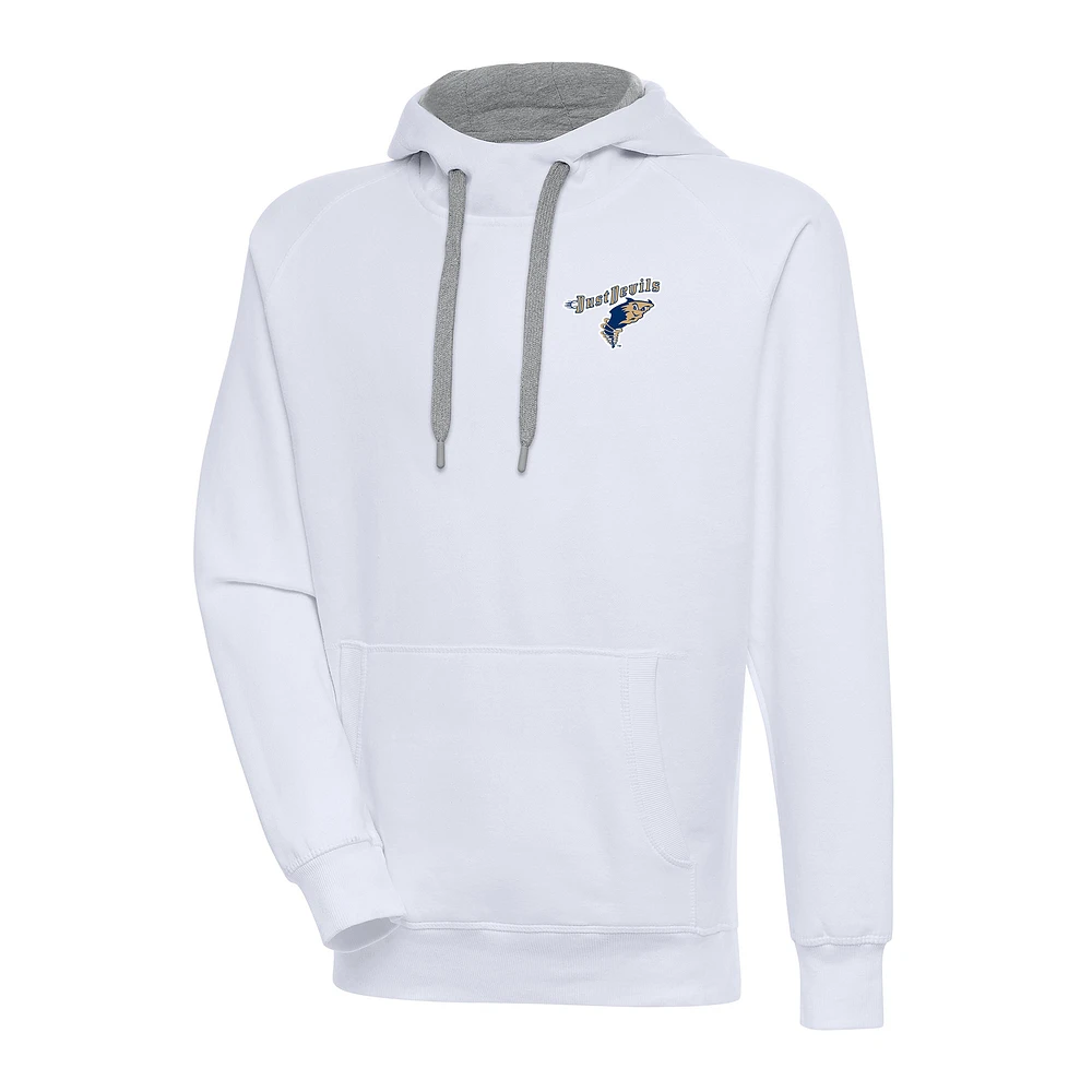 Men's Antigua White Tri-City Dust Devils Victory Pullover Hoodie