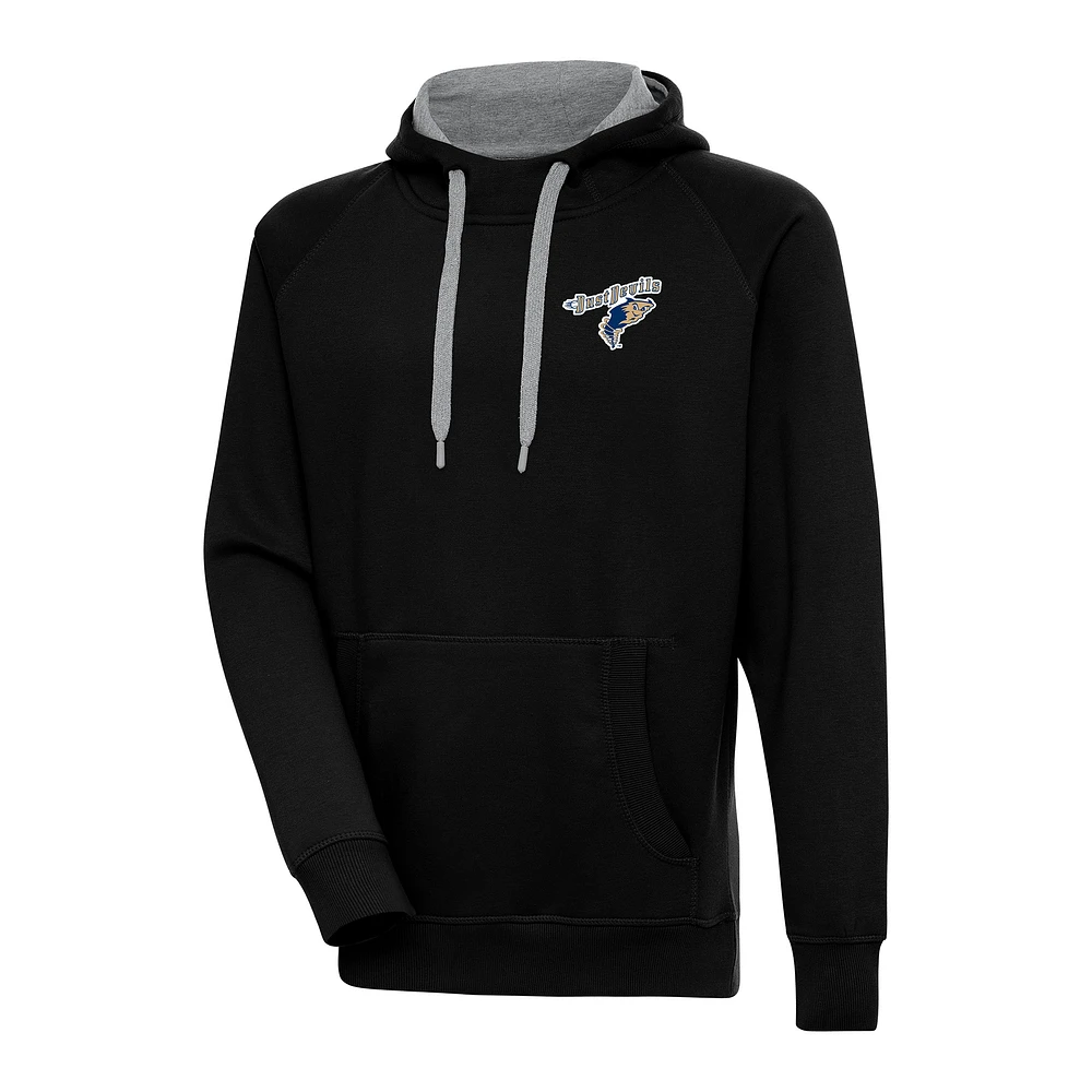 Men's Antigua Black Tri-City Dust Devils Victory Pullover Hoodie