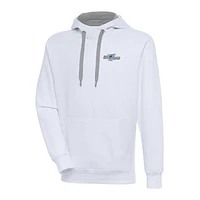 Men's Antigua  White Wilmington Blue Rocks Victory Pullover Hoodie