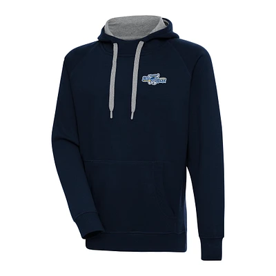Men's Antigua  Navy Wilmington Blue Rocks Victory Pullover Hoodie