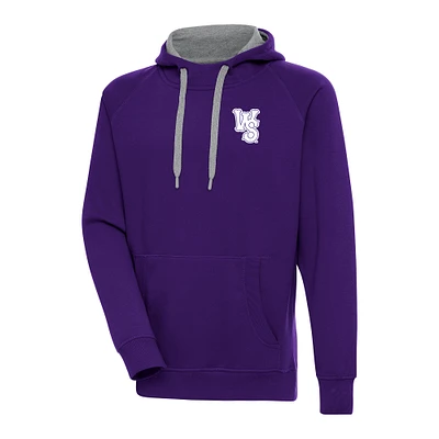Men's Antigua Purple Winston-Salem Dash Victory Pullover Hoodie