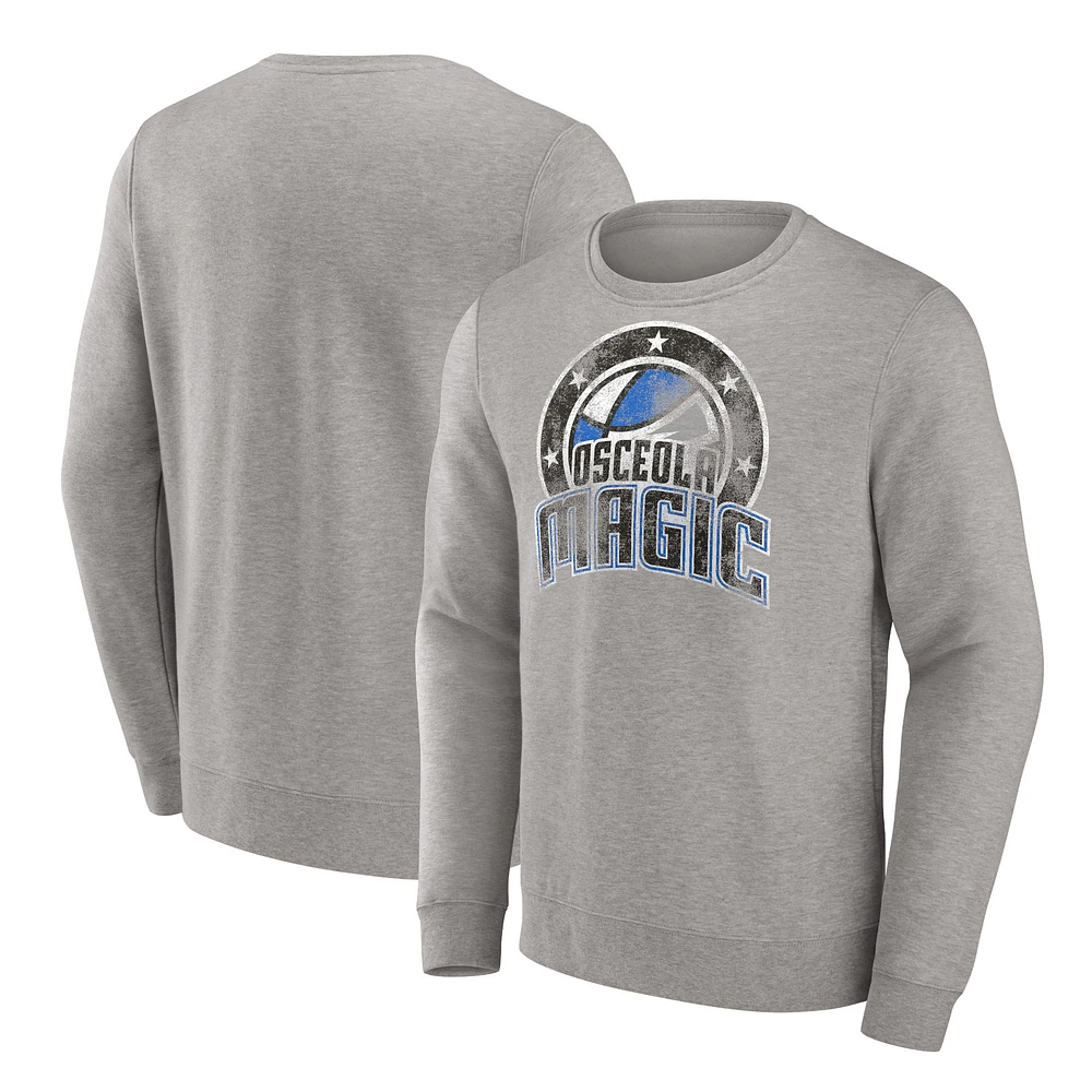 Men's Heather Gray Osceola Magic Distressed Pullover Sweatshirt
