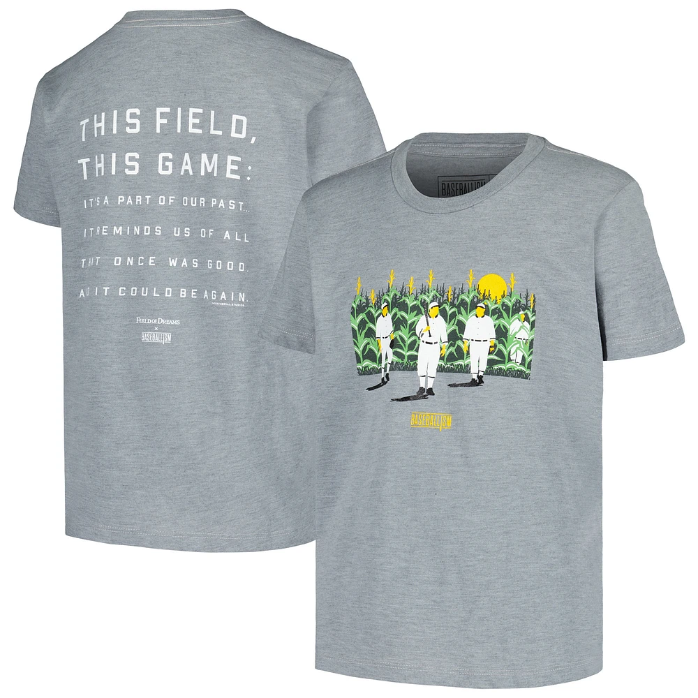 Youth Baseballism Heather Gray Field of Dreams This T-Shirt