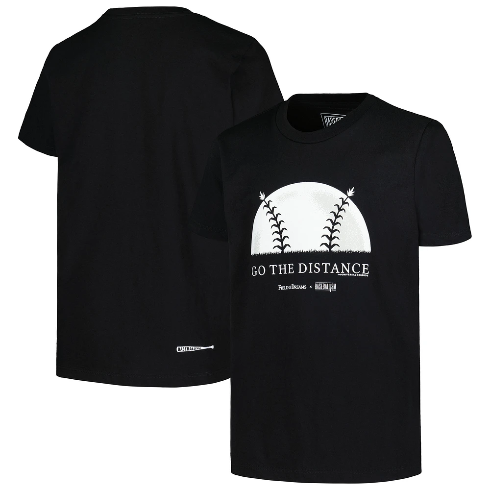 Youth Baseballism Black Field of Dreams Go The Distance T-Shirt