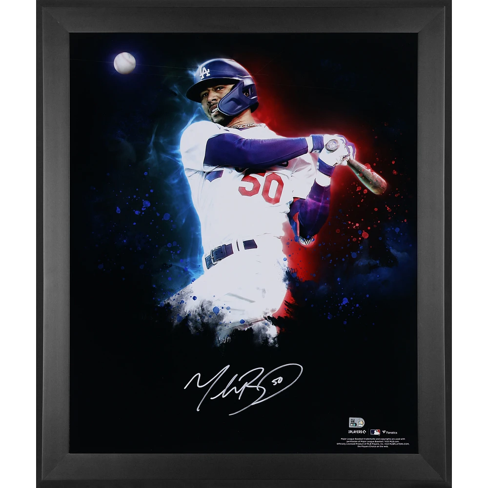 Mookie Betts Los Angeles Dodgers Autographed Framed 20" x 24" In Focus Photograph