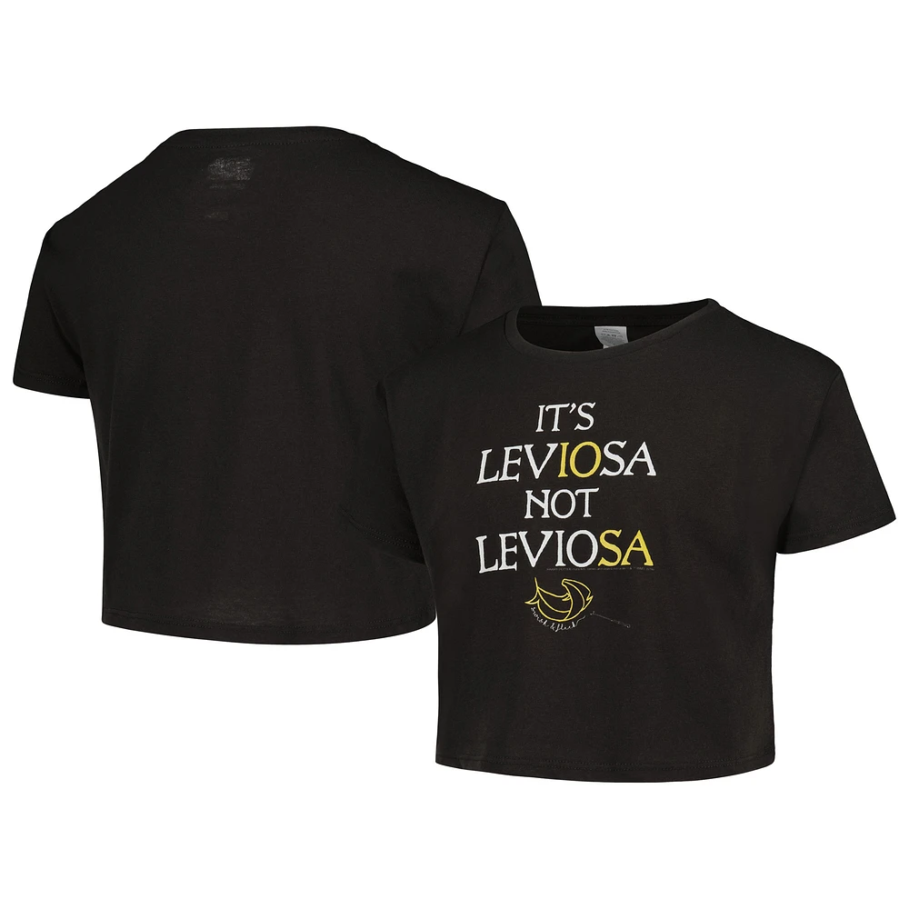 Girls Youth Black Harry Potter Leviosa Cropped T-Shirt