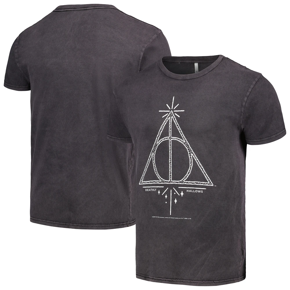 Unisex Black Harry Potter Deathly Hallows Graphic T-Shirt
