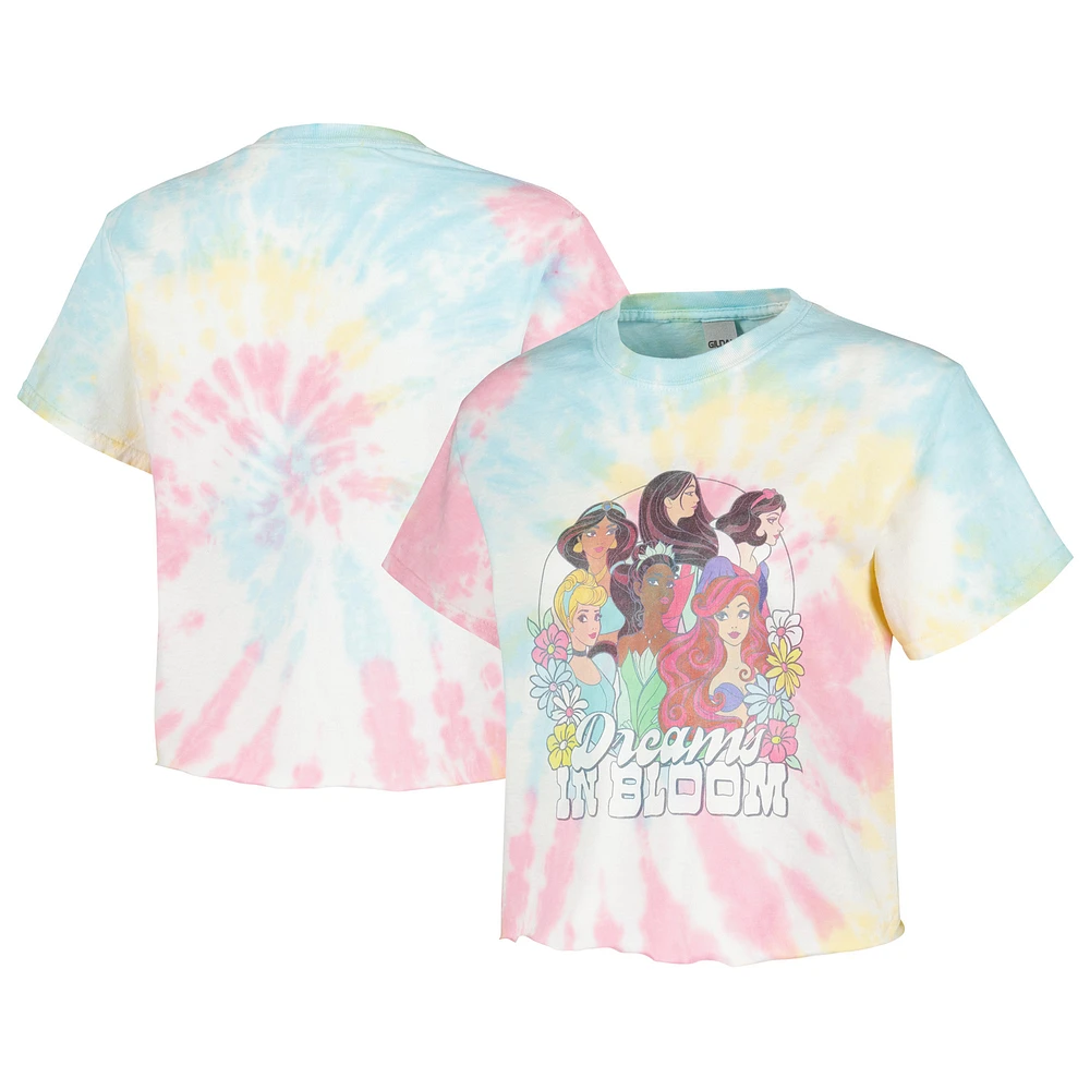 Unisex Blue Disney Princess Dreams Bloom Tie-Dye T-Shirt
