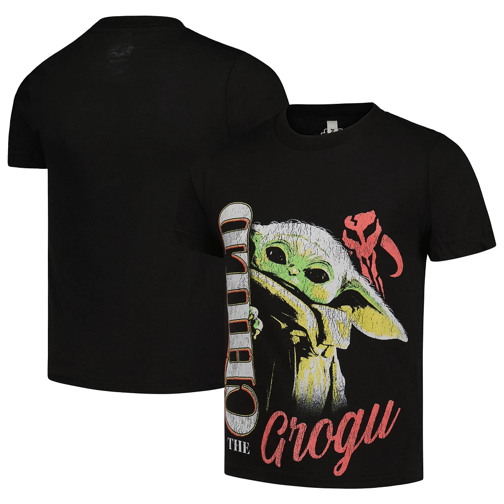 Youth The Mandalorian Grogu Peek Graphic T-Shirt