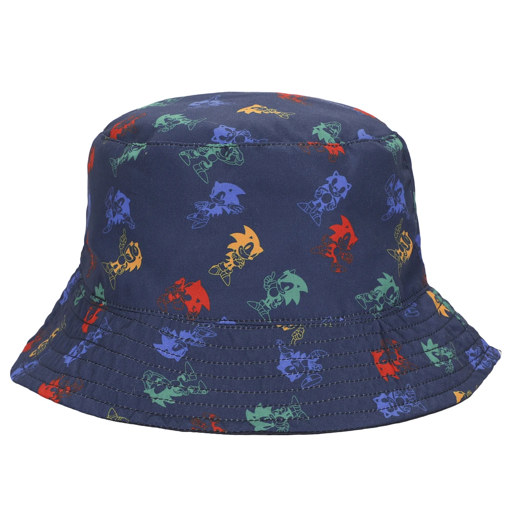 Youth BIOWORLD Blue Sonic the Hedgehog Allover Bucket Hat