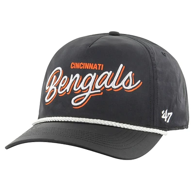 Men's '47 Black Cincinnati Bengals Fairway Hitch brrr Adjustable Hat