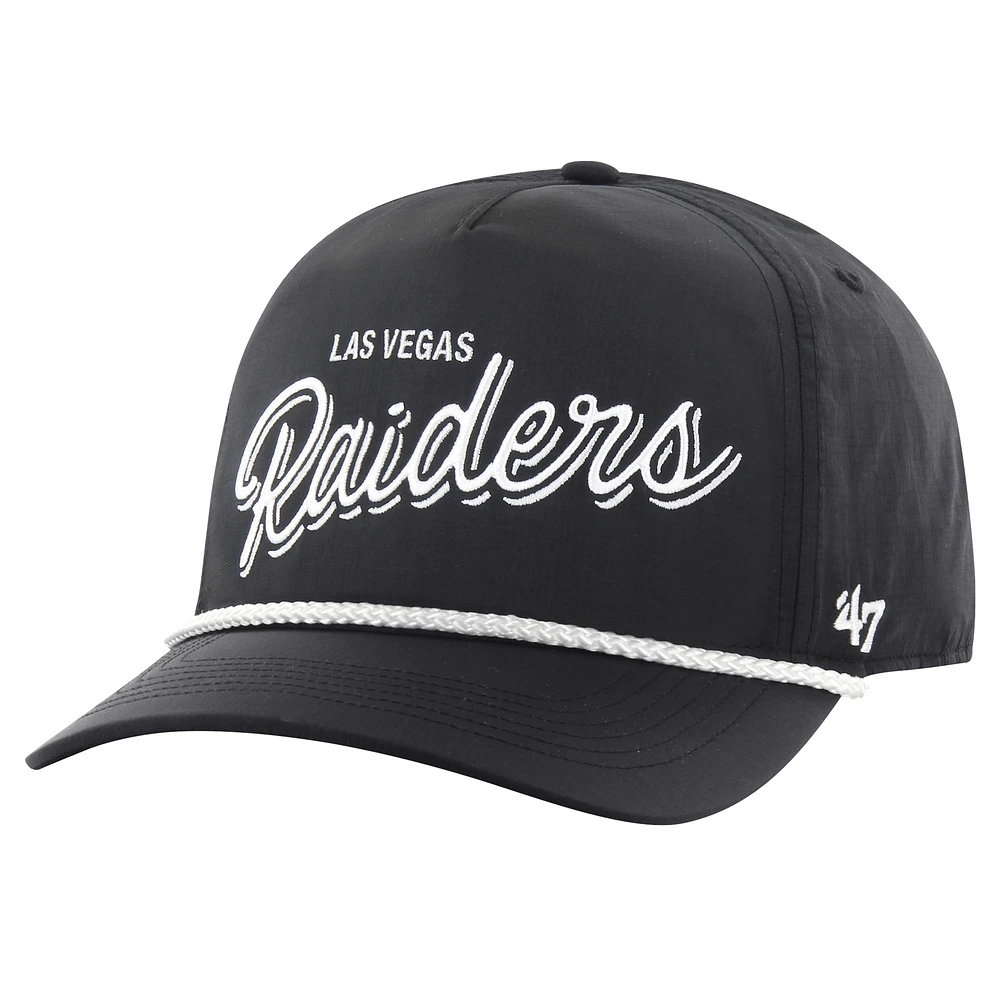 Men's '47 Black Las Vegas Raiders Fairway Hitch brrr Adjustable Hat