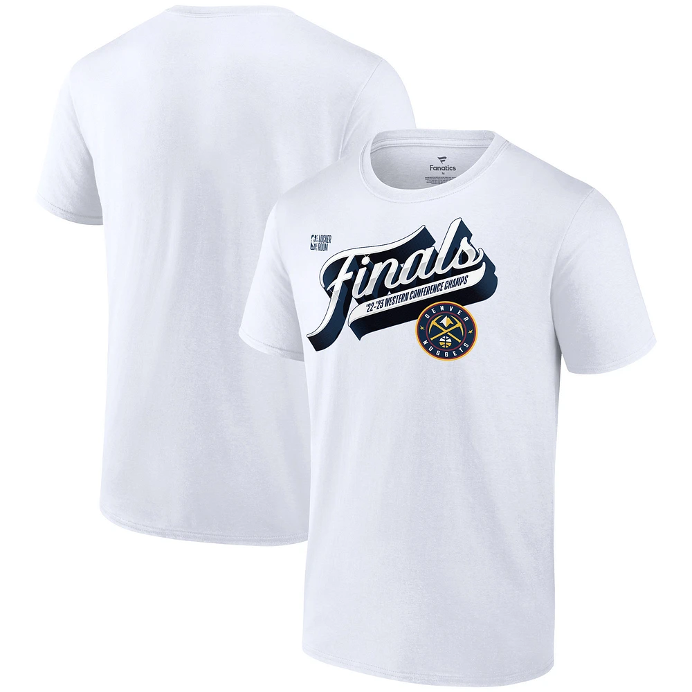 Men's Fanatics White Denver Nuggets 2023 Western Conference Champions Locker Room Big & Tall T-Shirt